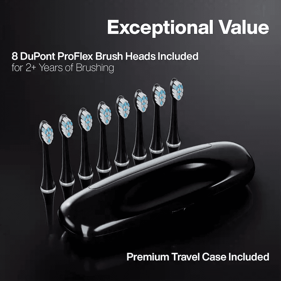 AquaSonic Elite Rechargeable Electric Toothbrush Set, Black - $34.95 image 2