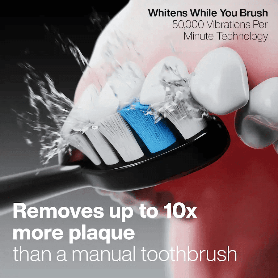 AquaSonic Elite Rechargeable Electric Toothbrush Set, Black - $34.95 image 3