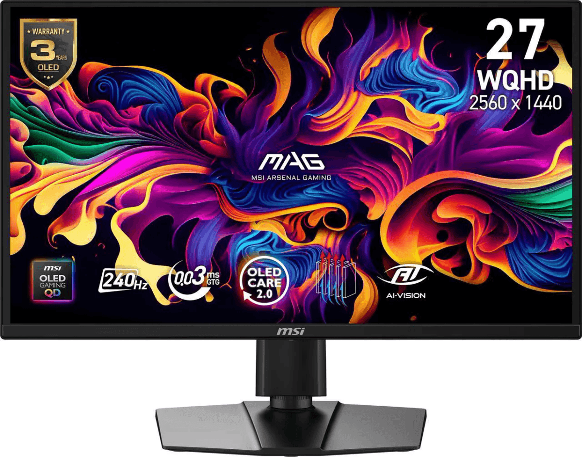 MSI MAG 272QP QD-OLED X24 27-inch 240Hz Gaming Monitor - $349.99