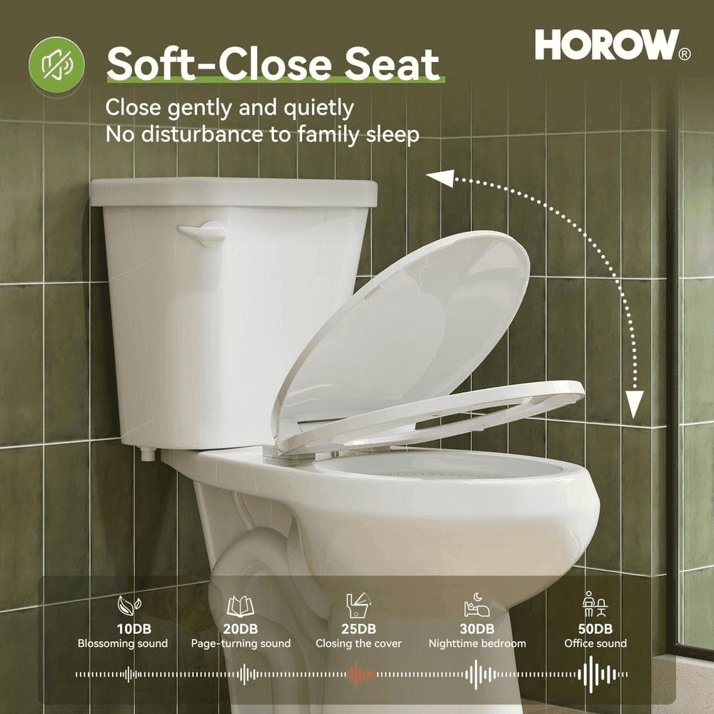 HOROW 17-inch ADA Chair Height Two-Piece Toilet image 3