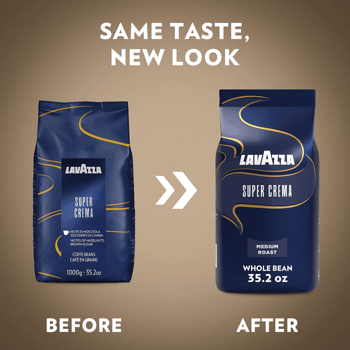 Lavazza Super Crema Whole Bean Coffee 2.2 lb Pack of 6 image 3