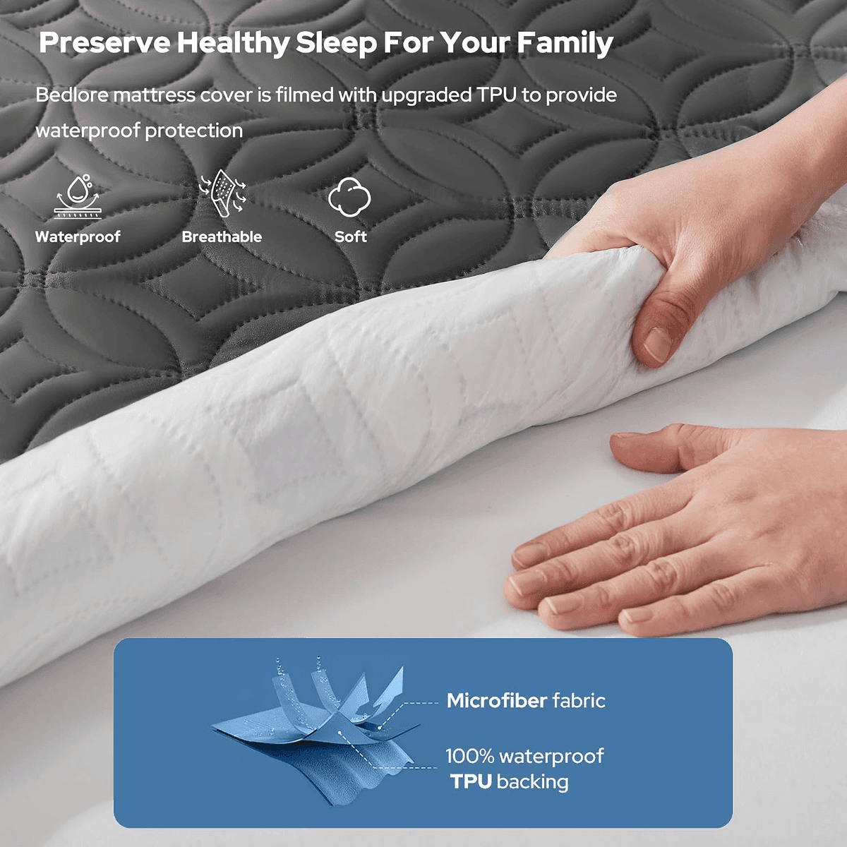 BEDLORE King Waterproof Mattress Protector - $26.39 image 2