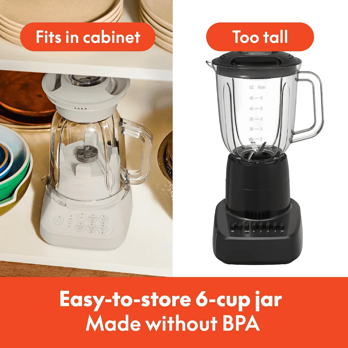 bella Fits-anywhere Flip & Store 6-Cup Blender image 3