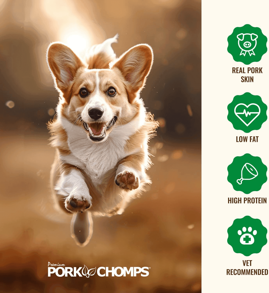 Pork Chomps 5-inch Munchy Sticks Dog Chews, 50 Count image 5