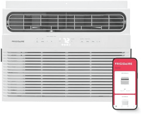 Frigidaire 10,000 BTU Smart Window Air Conditioner with Wi-Fi, Cools Up to 450 Sq. Ft., Remote Control, Quiet Operation, Eco Mode, 3 Fan Speeds, White image 2