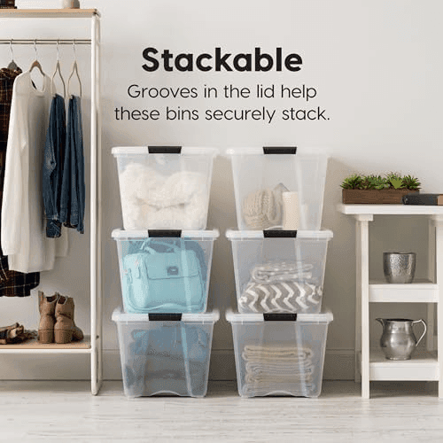 IRIS USA 54-Quart Clear Storage Bins 6-Pack $84.99 image 3