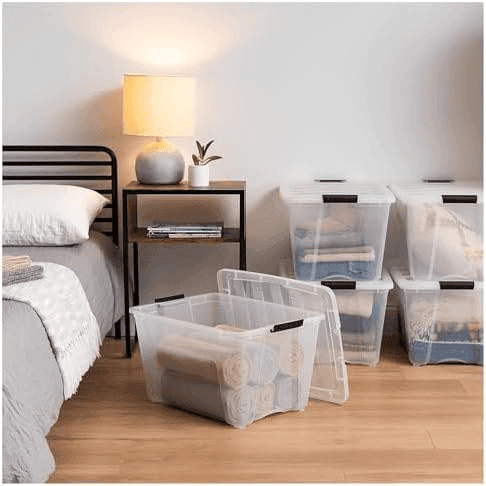 IRIS USA 54-Quart Clear Storage Bins 6-Pack $84.99 image 2