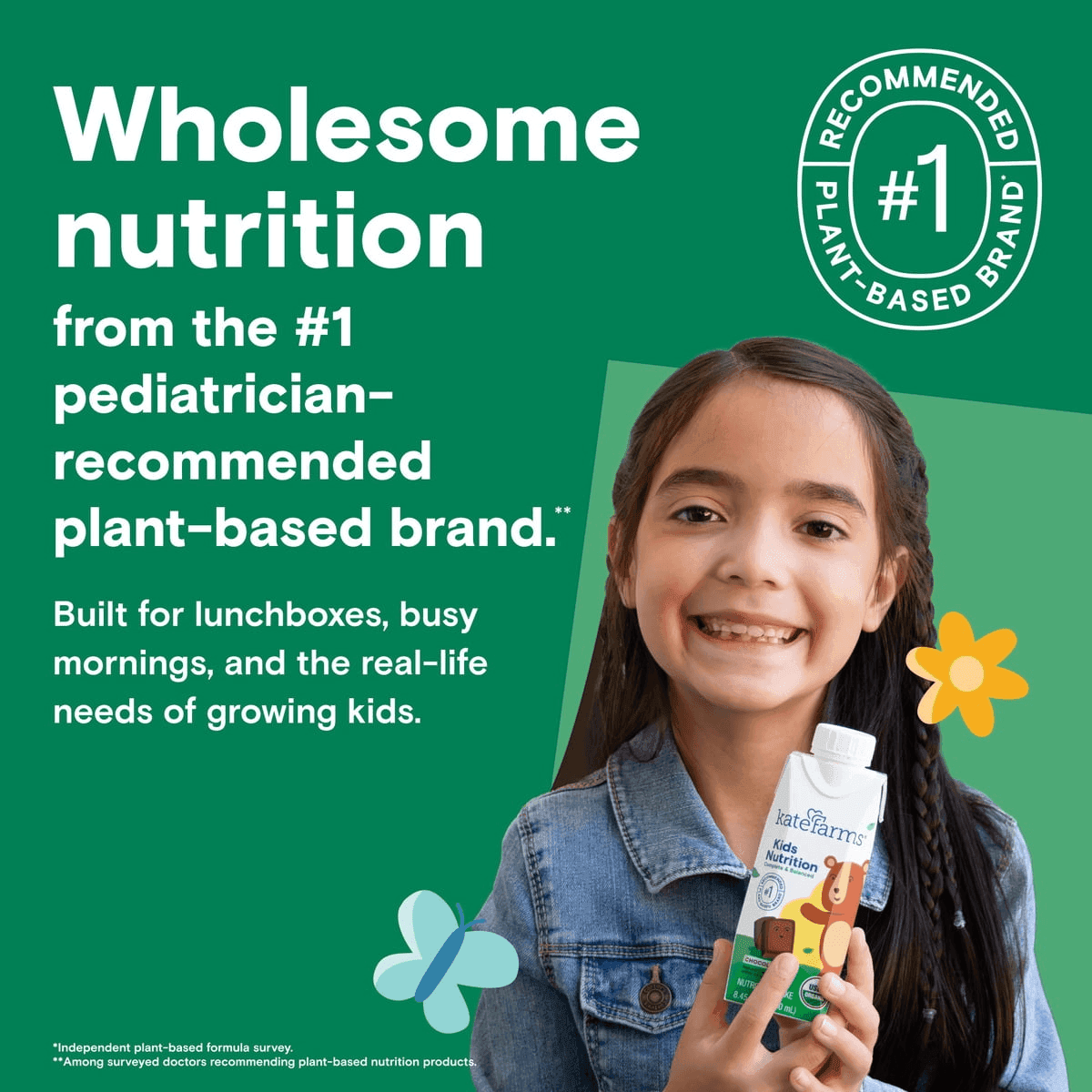 Kate Farms Kids Chocolate Nutrition Shakes 4-Pack image 2