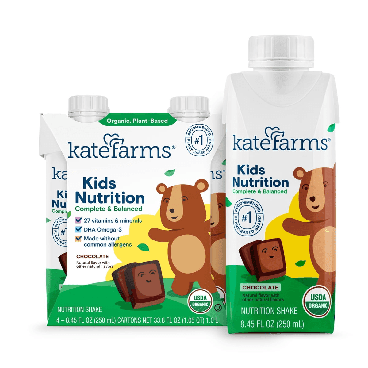 Kate Farms Kids Chocolate Nutrition Shakes 4-Pack