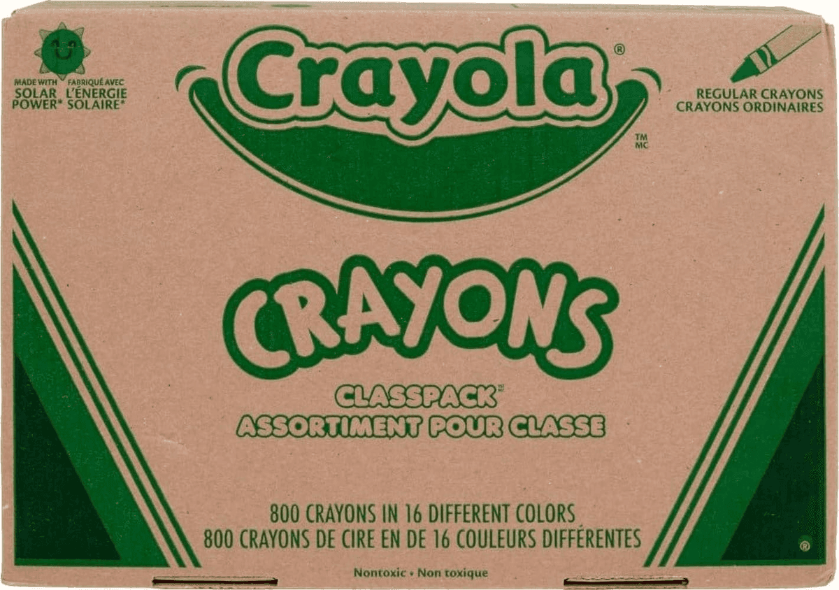 Crayola Crayon Classpack 800-Count, 16 Colors