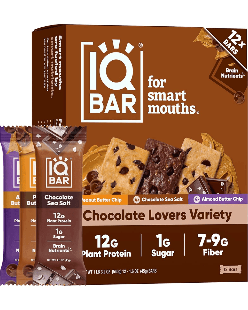 IQBAR Chocolate Lovers Variety Protein Bars - 12 Count