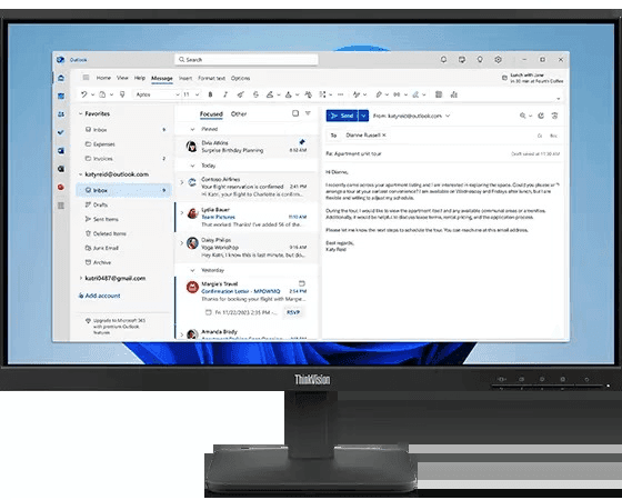 Lenovo ThinkVision S24-4e 23.8-Inch FHD 100Hz Monitor
