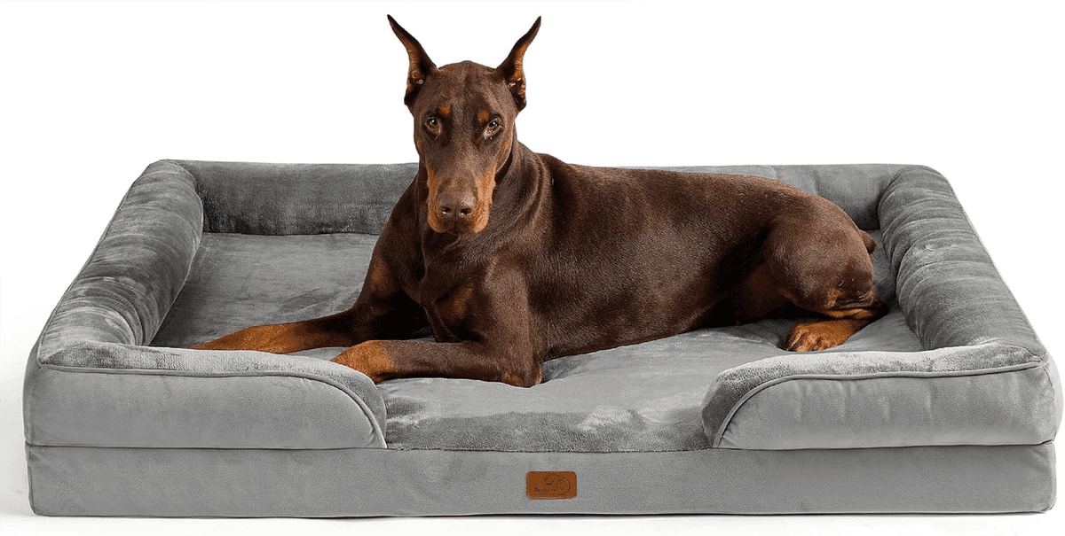 Bedsure Orthopedic XXL Dog Bed with Washable Cover - Grey