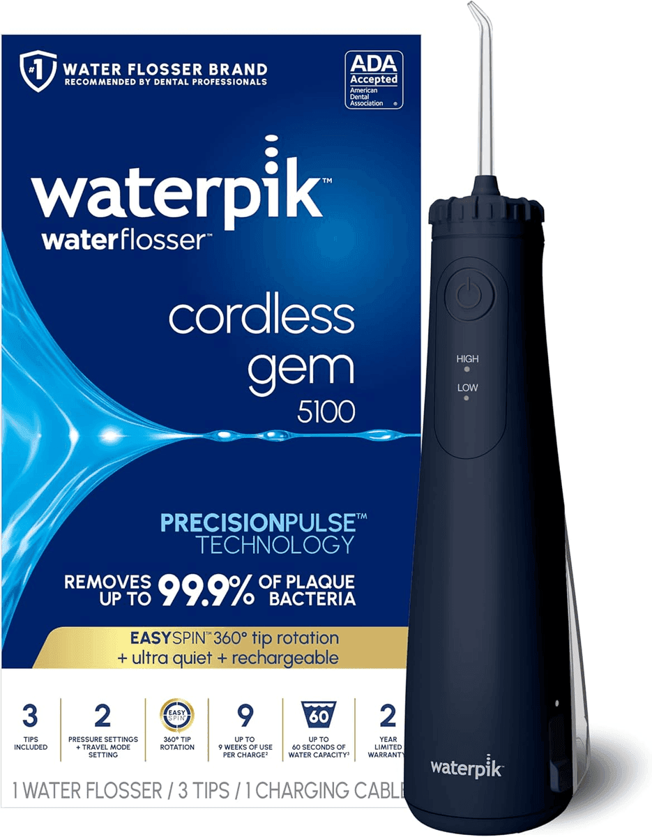 Waterpik Cordless Gem 5100 Portable Water Flosser - Blue