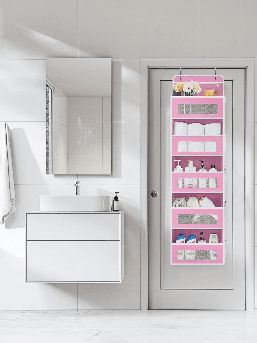 JARLINK 5-Shelf Over-the-Door Organizer, Pink image 3
