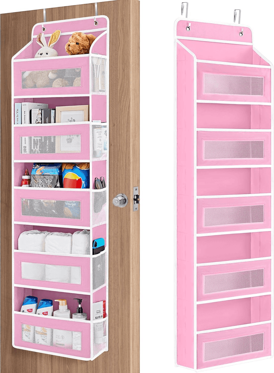 JARLINK 5-Shelf Over-the-Door Organizer, Pink