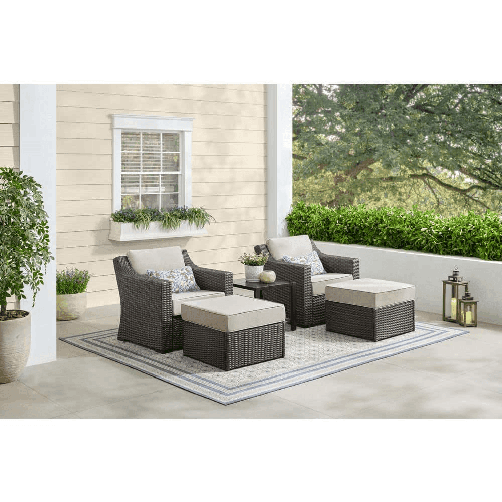 Hampton Bay Blackwell 5-Piece Patio Conversation Set for $558 at Home Depot image 2