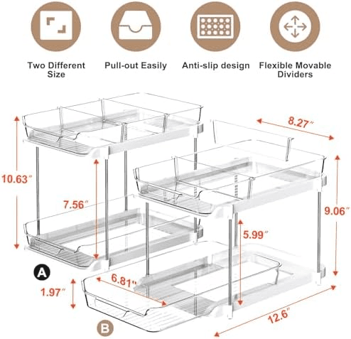 Delamu 2-Tier Under-Sink Organizers 2-Pack $25.98 image 2