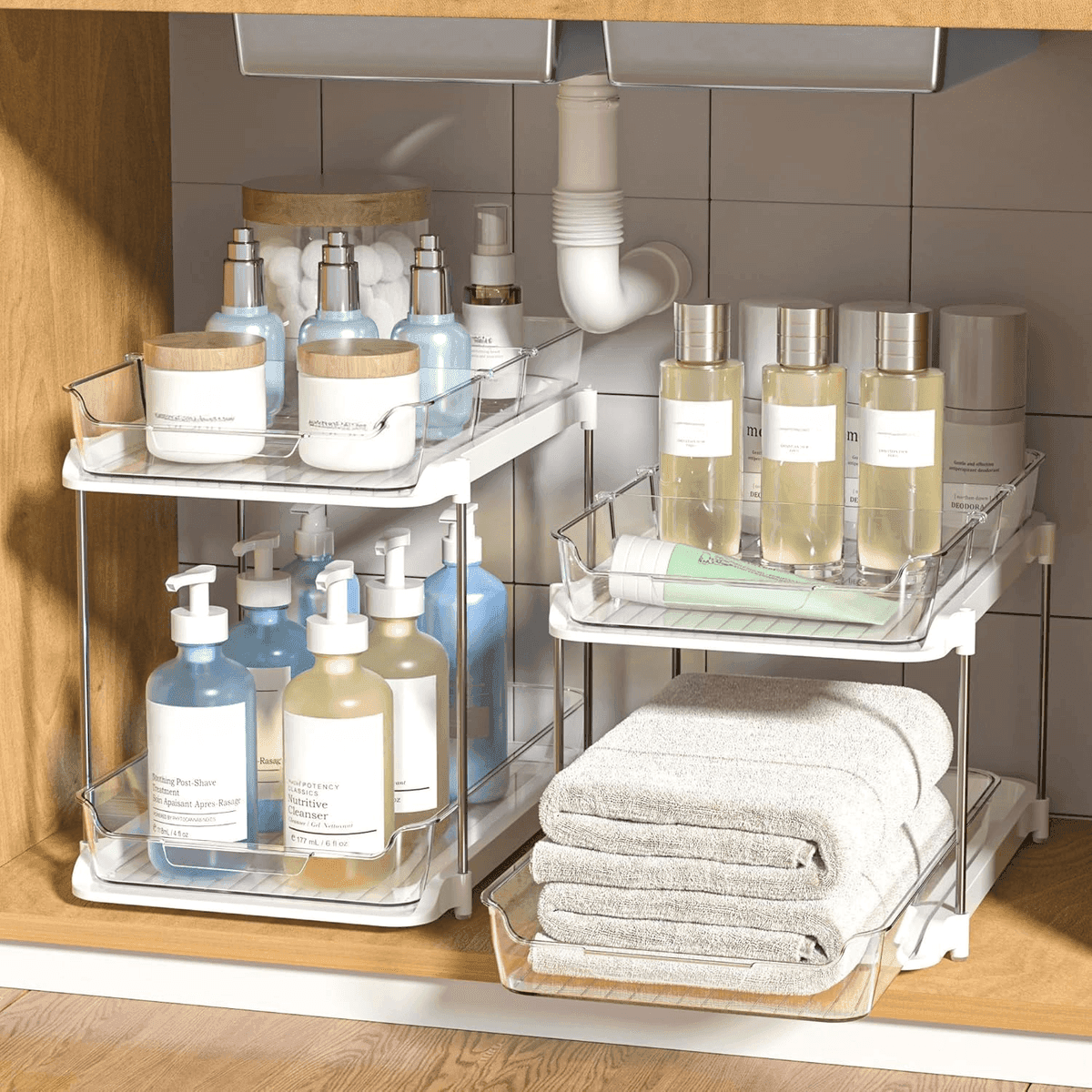 Delamu 2-Tier Under-Sink Organizers 2-Pack $25.98