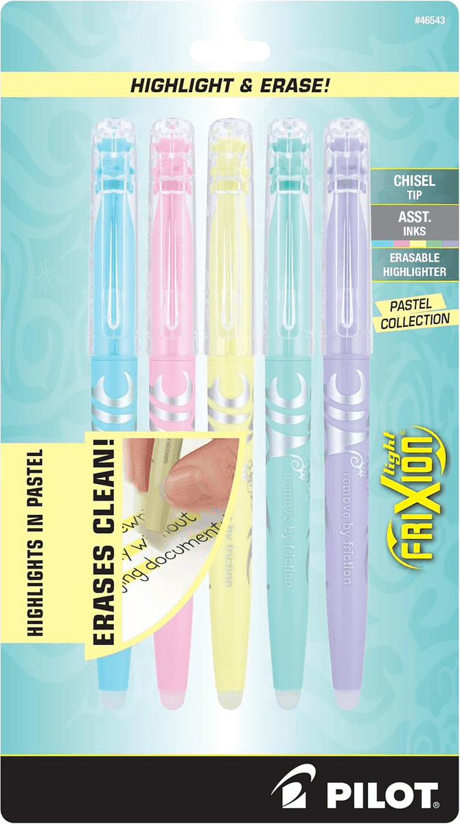 PILOT FriXion Pastel Erasable Highlighters 5-Pack $5.97