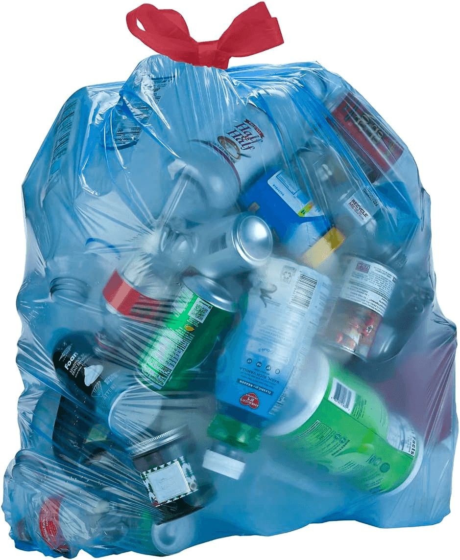 Amazon Basics 13-Gallon Blue Recycling Bags, 60 Count $6.69 image 2