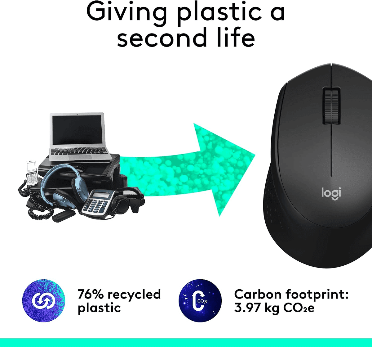 Logitech M330 Silent Plus Wireless Mouse - Black image 5