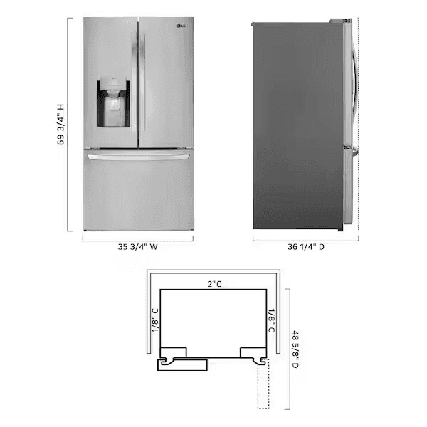 LG 28 cu. ft. 3-Door French Door Refrigerator with Craft Ice - Stainless Steel image 2
