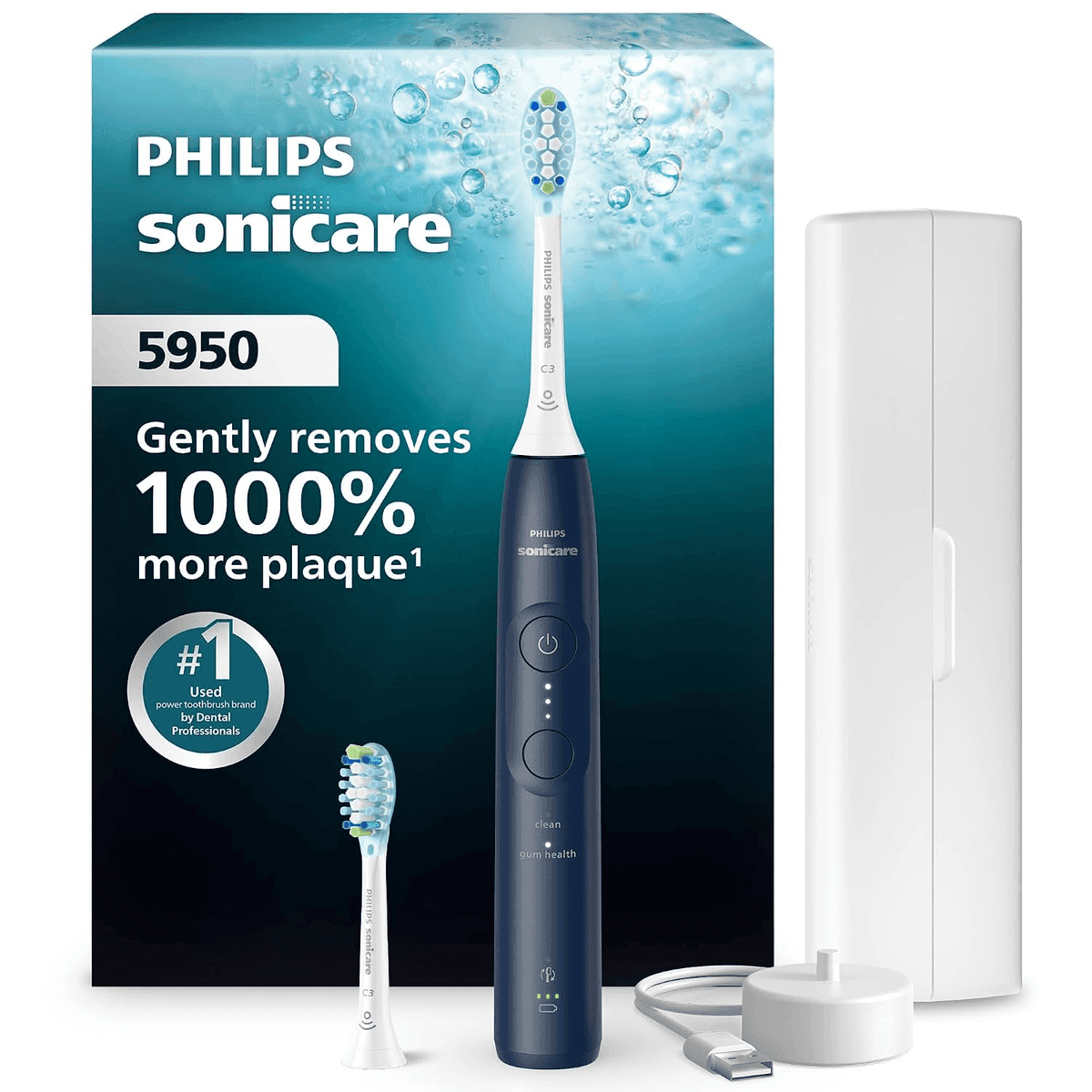 Philips Sonicare 5950 Rechargeable Electric Toothbrush, Navy