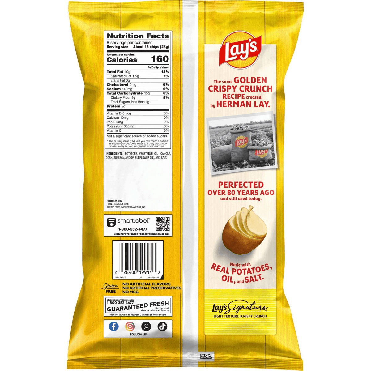 Lay's Classic Potato Chips, 8 oz image 2