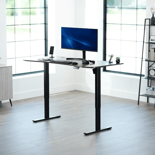VIVO 63 x 32-inch Electric Standing Desk, Dark Walnut image 2