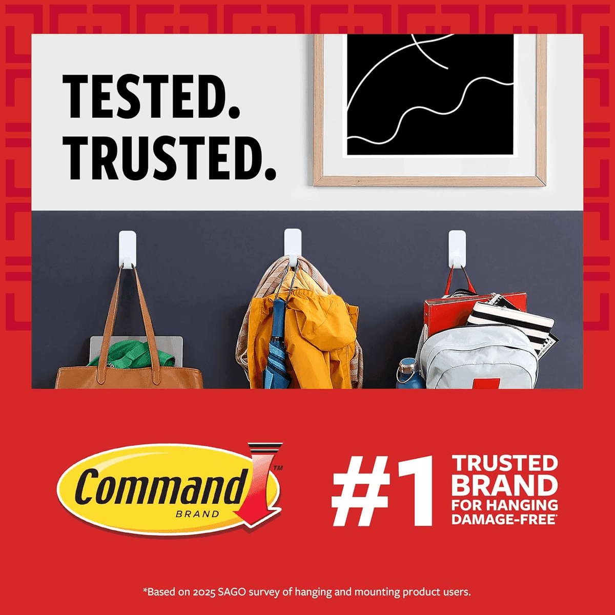 Command Large Picture Hanging Strips, 14 Pairs (28 Strips), White image 2