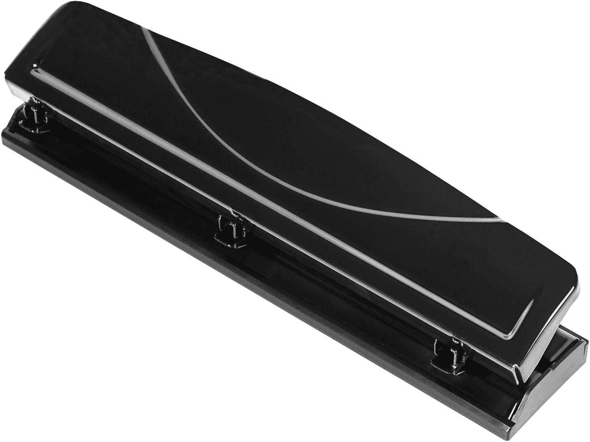 Amazon Basics 3-Hole Punch, 10-Sheet Capacity - Black