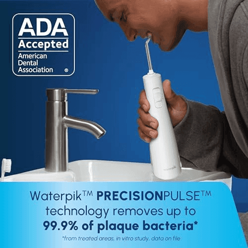 Waterpik Cordless Pulse 3100 Rechargeable Portable Water Flosser for Teeth, Gums, Braces Care and Travel with 2 Flossing Tips, Waterproof for Showe... image 4