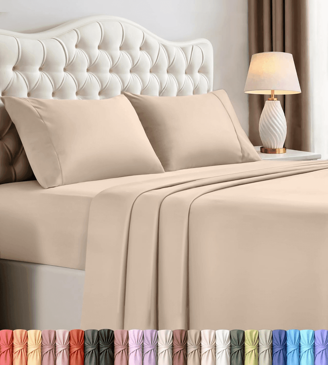 Utopia Bedding 4-Piece Queen Sheet Set - Beige