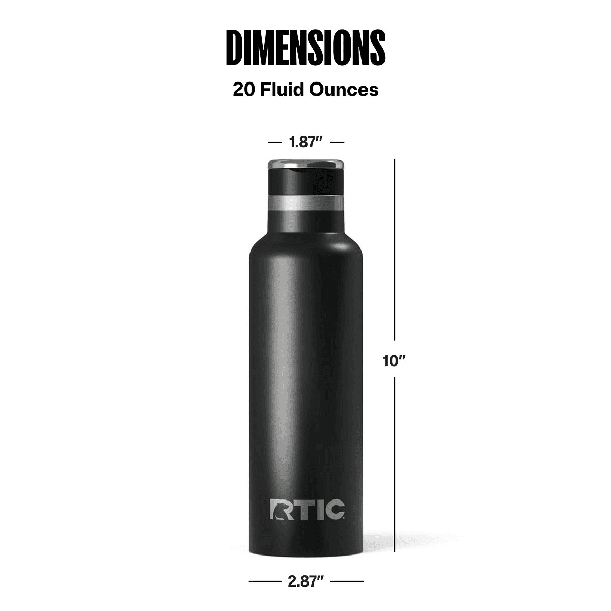 RTIC Outdoors 20 fl oz Journey Stainless Steel Water Bottle - Black image 5