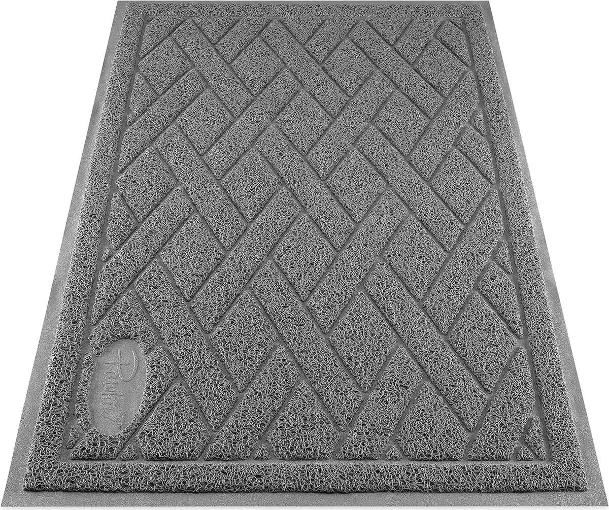 Pawkin Extra-Large Cat Litter Mat - Gray