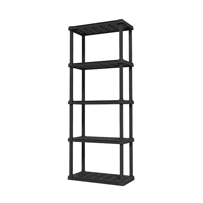 IRIS 5-Tier Plastic Utility Shelving Unit - Black