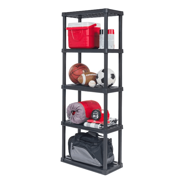 IRIS 5-Tier Plastic Utility Shelving Unit - Black image 3