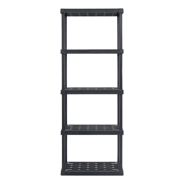 IRIS 5-Tier Plastic Utility Shelving Unit - Black image 4