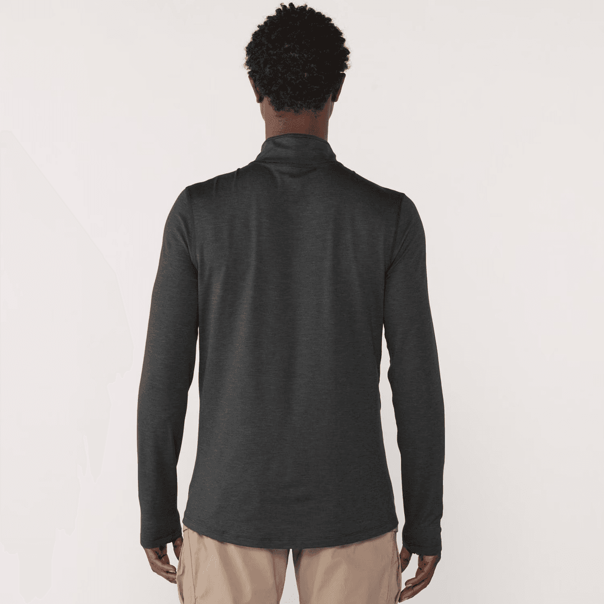 REI Co-op Men's Midweight Half-Zip Base Layer - Black Heather, M image 3