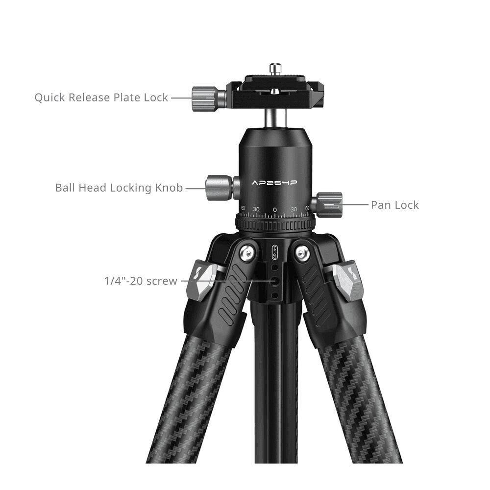 SmallRig 5866 Carbon Fiber Travel Tripod with Ball Head image 2