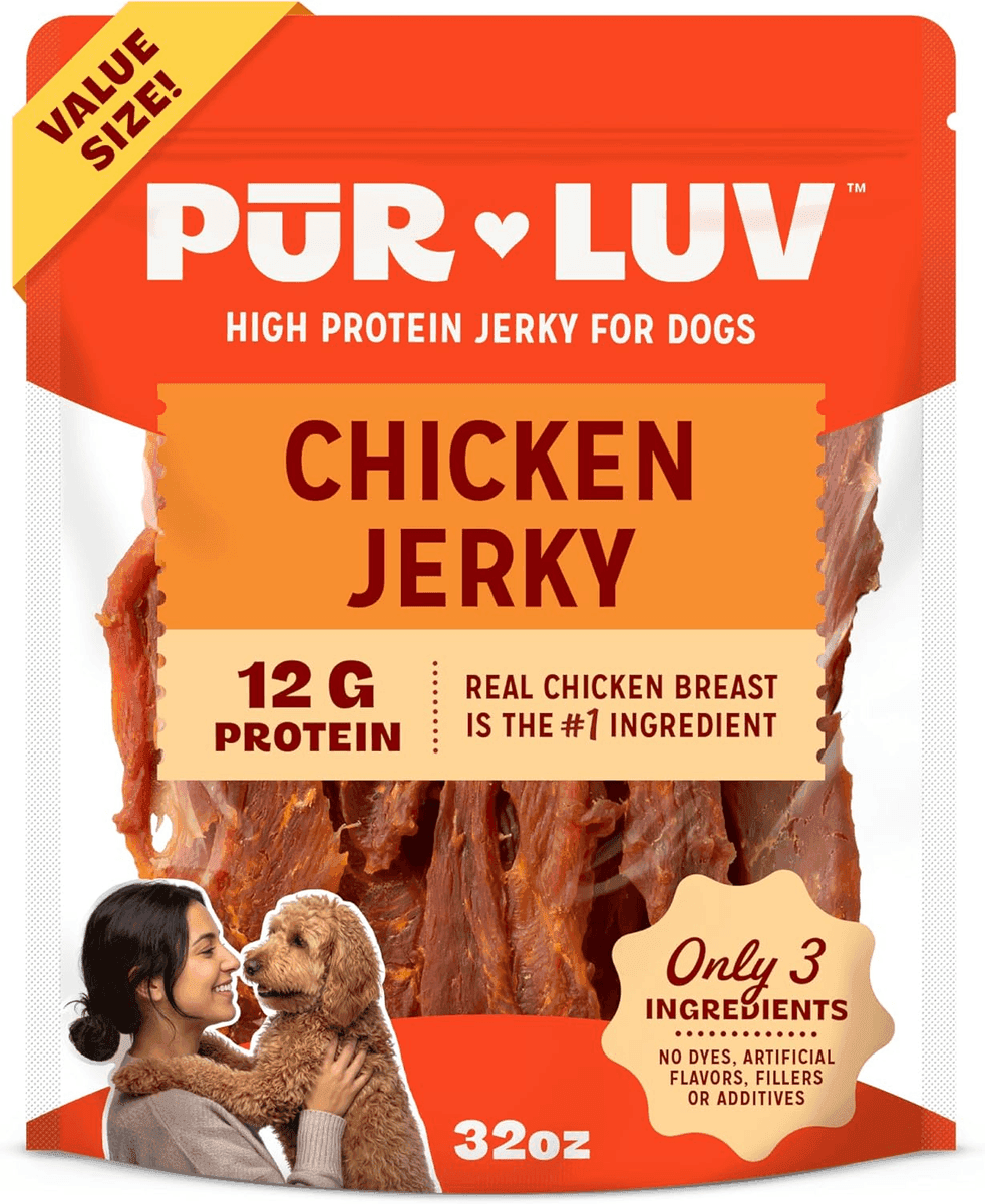 Pur Luv Chicken Jerky Dog Treats, 32 oz