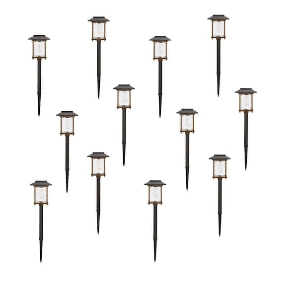 Hampton Bay Parkwood Solar Path Lights - 12-Pack image 2