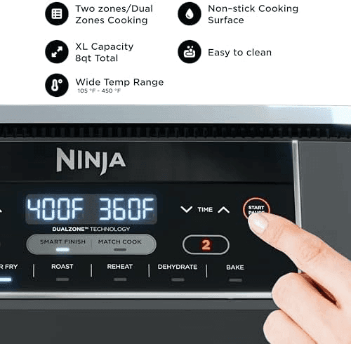 Ninja DZ201 Foodi 8-Quart 6-in-1 DualZone Air Fryer image 2