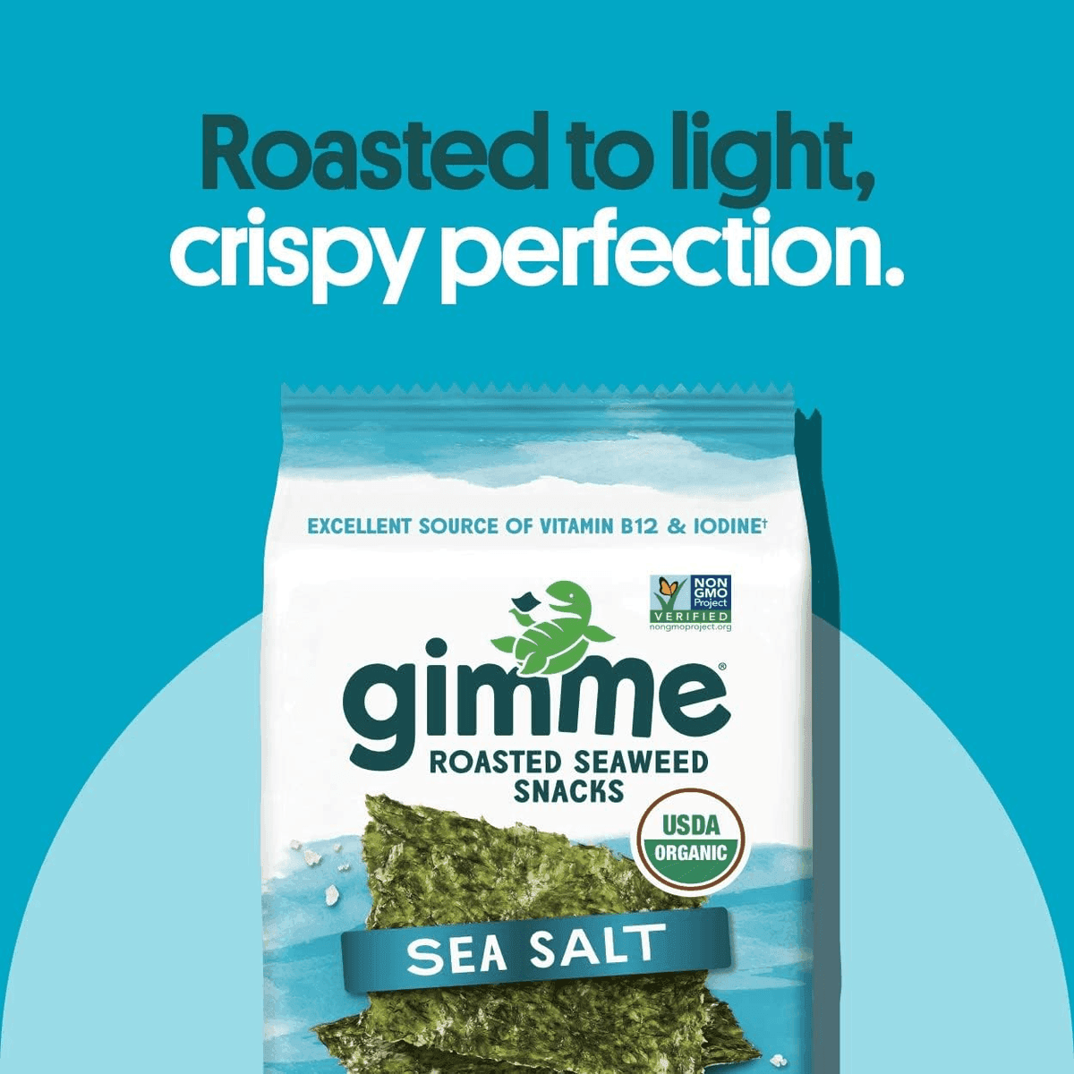 gimMe Organic Roasted Seaweed Snacks, Sea Salt, 20-Count image 4