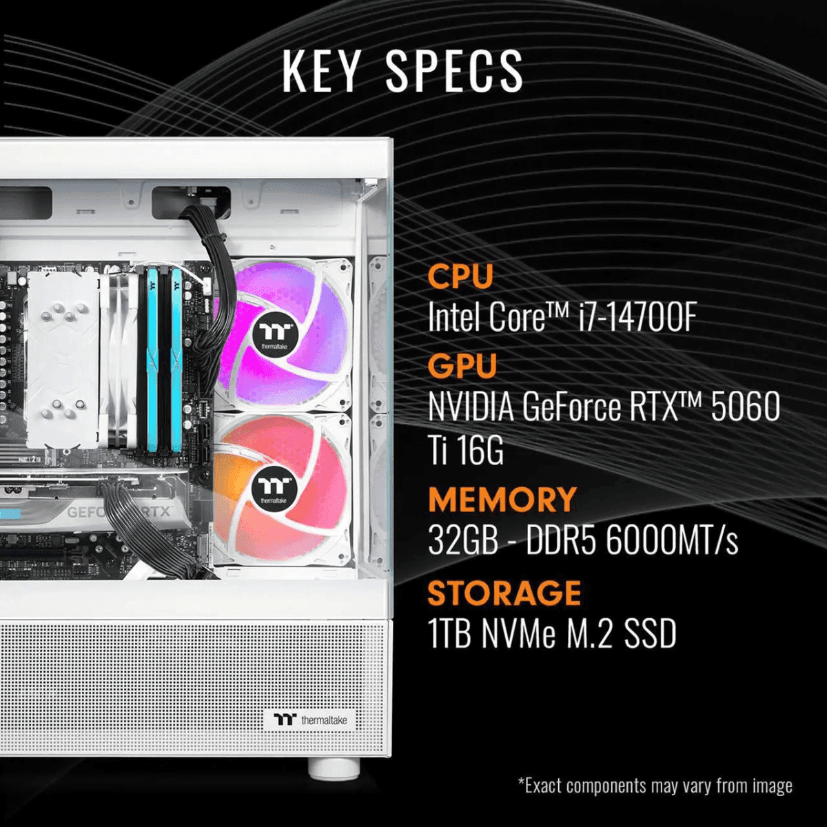 Thermaltake i7-14700F RTX 5060 Ti Gaming Desktop for $1,449.99 at Newegg image 2