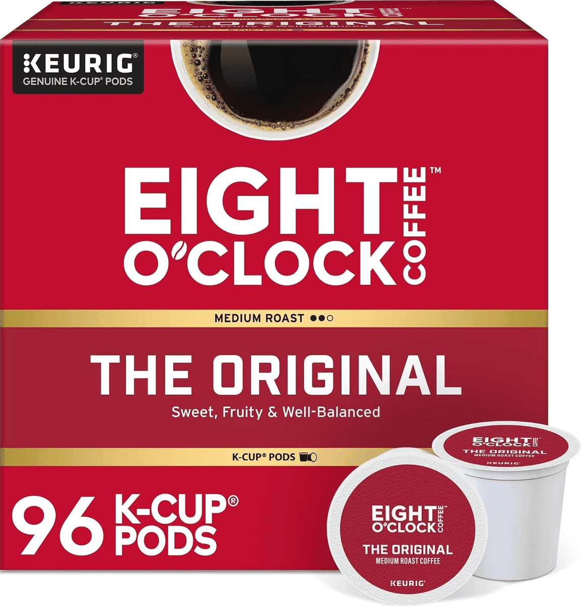 Eight O'Clock Coffee The Original Medium Roast K-Cup Pods - 96 Count