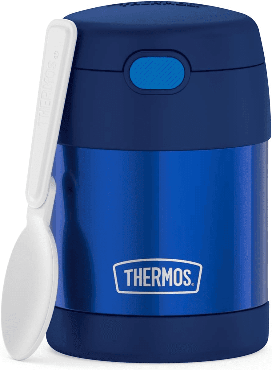 THERMOS FUNTAINER 10-Ounce Kids Food Jar with Spoon - Navy