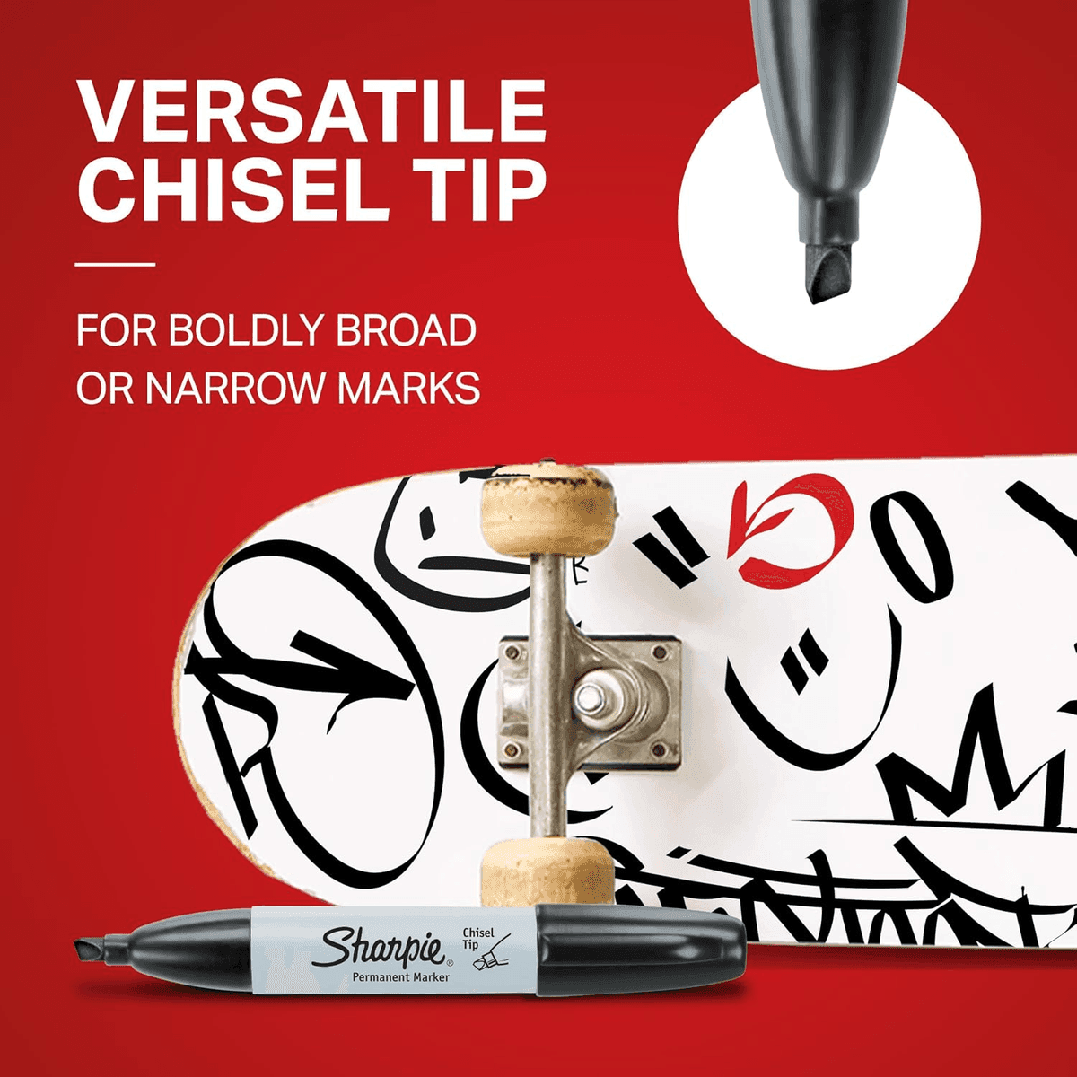 Sharpie Chisel-Tip Black Permanent Markers - 12 Count image 4