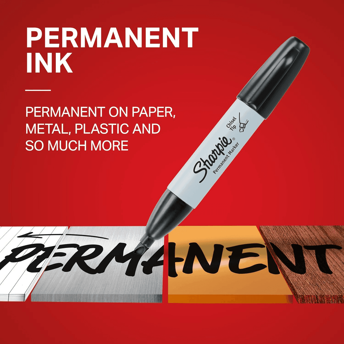 Sharpie Chisel-Tip Black Permanent Markers - 12 Count image 3
